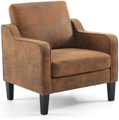 VINGLI Upholstered Gold Foil Accent Chair, Armchair for Living Room, Rustic by VINGLI