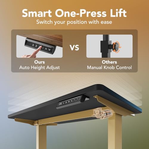 HUANUO 48x24 Inch Electric Standing Desk, Height Adjustable - Image 4