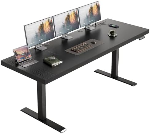 OffiGo 71 Inch Executive Electric Standing Desk Height Adjustable, Black by OfficeGo-ForHomeOfficeWork