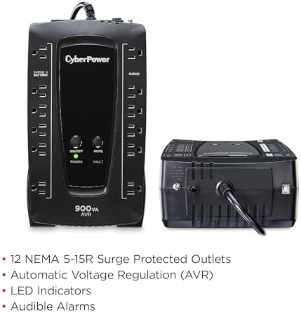 CyberPower AVRG900U AVR UPS Battery Backup and Surge Protector, 900VA Non-LCD (Pack of 2) - Image 3