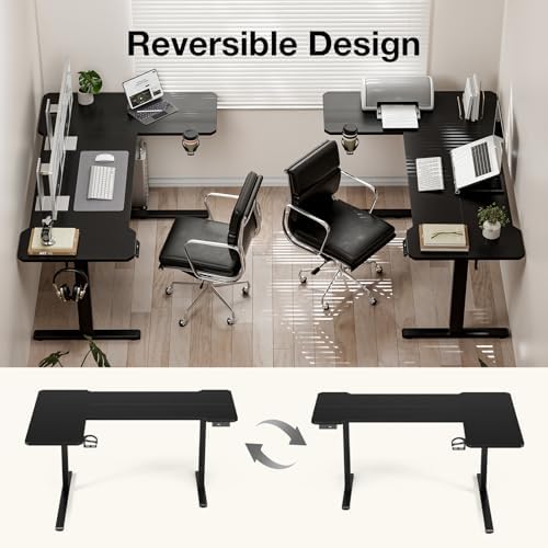 Acrolix L Shaped Electric Standing Desk,51x31.5 Reversible,Black - Image 5