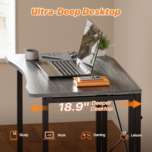 Huuger Folding Desk for Small Spaces, 31.5 Inch Foldable Computer Table - Image 4