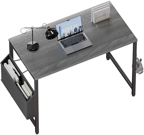 Pamray 32 Inch Computer Desk for Small Spaces with Storage Bag, Home Office Work Desk with Headphone Hook, Small Office Desk Study Writing Table by PAMRAY