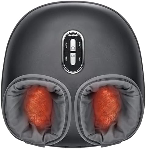 Nekteck Shiatsu Foot Massager with Heat [2026 Upgraded], 3 Modes Deep Kneading Therapy Air Compression, Feet Massage for Plantar Fasciitis, Relaxation Gifts for Men Women Mom Dad Birthday by Nekteck