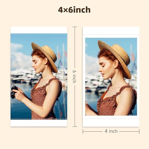 HPRT CP4100 Photo Printer - Plus 4x6 Bluetooth Instant Picture Printer with 20 Sheets & Ribbon - Wi-Fi, Premium Dye Sublimation - 300 DPI Display Resolution - Editing App for Fun, Creative Photos - Image 3