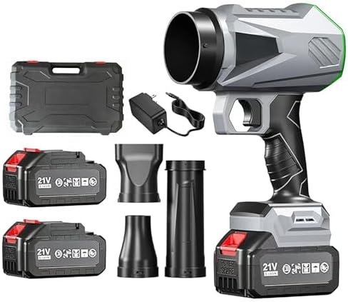 Leaf Blower Cordless Jet Fan Blower 100000 RPM Fan 21V Battery Charger Handheld Electric Blower for Car Drying Patio Garden Care by Unknown