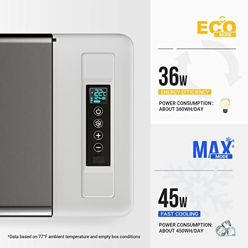 BougeRV 12 Volt Refrigerator With Cover 12V Car Fridge 30 Quart Portable Freezer Compressor Cooler Compressor Freezer, 12/24V DC 110~240V AC, -8℉~50℉ for Truck RV SUV - Image 5