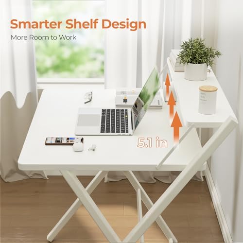 GreenForest Folding Desk No Assembly, Sturdy Computer Desk for Small Spaces - Image 5