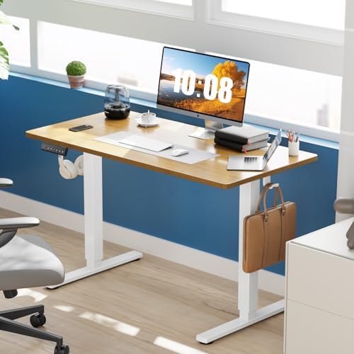 DUMOS 47 Inch Electric Standing Desk, Memory Adjustable Home Office Desk - Image 2