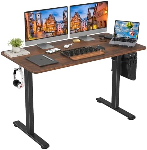 STARY Electric Standing Desk Adjustable Height Sit Stand Home Office Desk with Splice Board by STARYHavenLiving