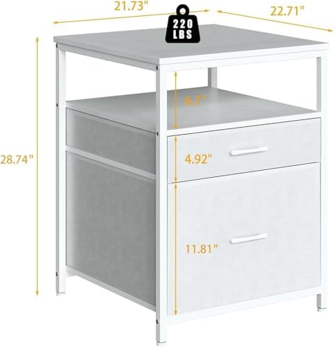 Herture Mini Fridge Stand with 3 Storage, Small Refrigerator Stand for Dorm - Image 2