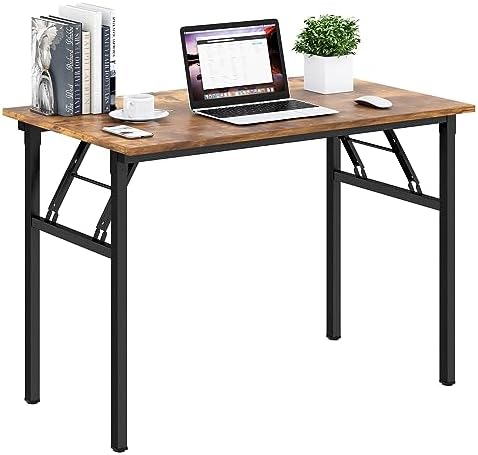 Need Office Computer Desk 39.3 Inch Sturdy Folding Laptop Table Retro by Need