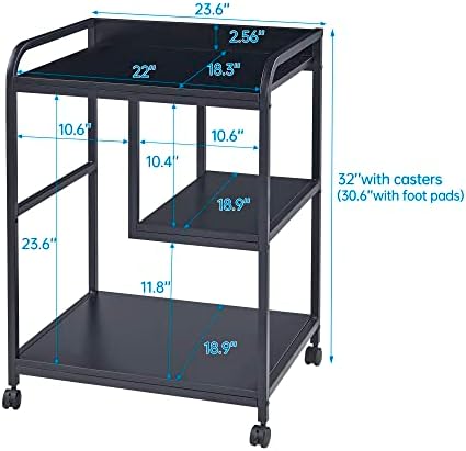 Fannova Printer Stand with Storage Shelf for PC Computer Tower CPU Shredder - Image 2