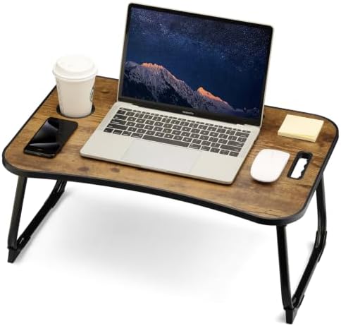 ZEAPTAC Foldable Lap Desk, Bed Desk, Bed Table & Laptop Stand w/Cup Holder by ZEAPTAC