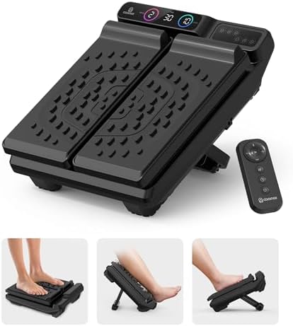 COMFIER Vibration Foot Massager with Heat, High Frequency Vibrating Foot and Leg Calf Massager with 30 Speed & 3 Modes, 3 Adjustable Angles, Remote Control for Tired Feet, Foldable for Home Office Use by COMFIER