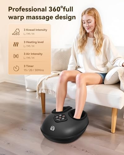 COMFIER 2026 Shiatsu Foot Massager with Heat,Compression,Kneading &Rolling,Foot Massager for Neuropathy,Plantar Fasciitis,Upgraded for Larger Feet Machine(Size 14),Home or Office,for Men Women - Image 6