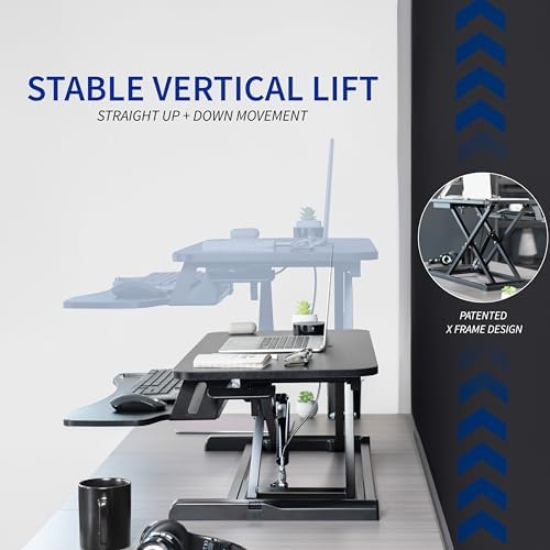 VIVO Reclaimed Wood 48 in Standing Desk Converter, DESK-V048KP - Image 5