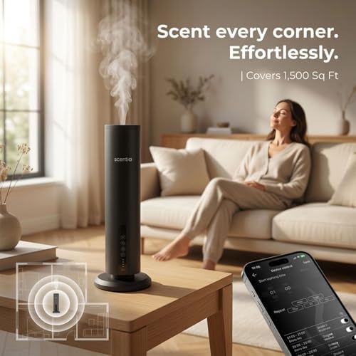 Wireless Waterless Cold-Air Scent Diffuser, App Control, 1500 Sq. Ft Black - Image 3