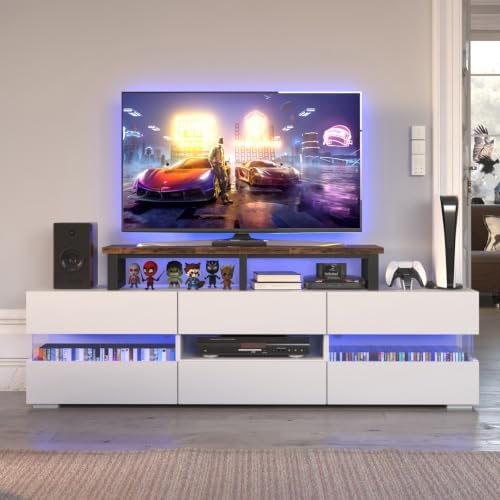 YAOHUOO 45" Large TV Riser for 32-60 inch TV, TV Riser Stand Shelf,Brown - Image 3