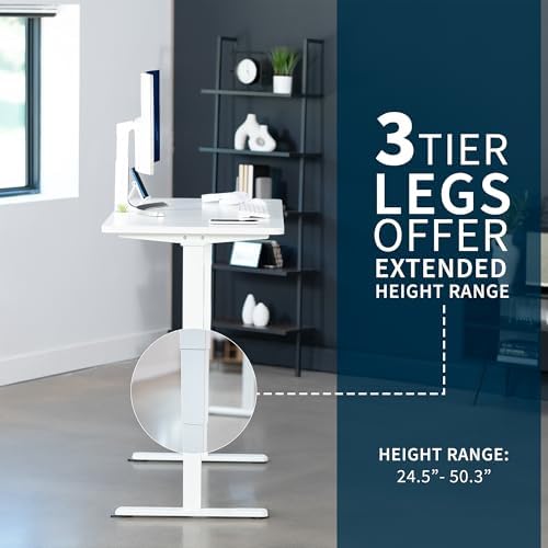 VIVO White 55 x 28 in Standing Desk, DESK-KIT-2W55W - Image 5