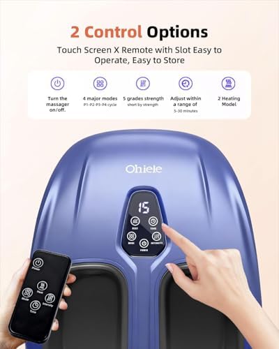 Shiatsu Foot Massager with Heat and Remote Control for Plantar Fasciitis - Image 2