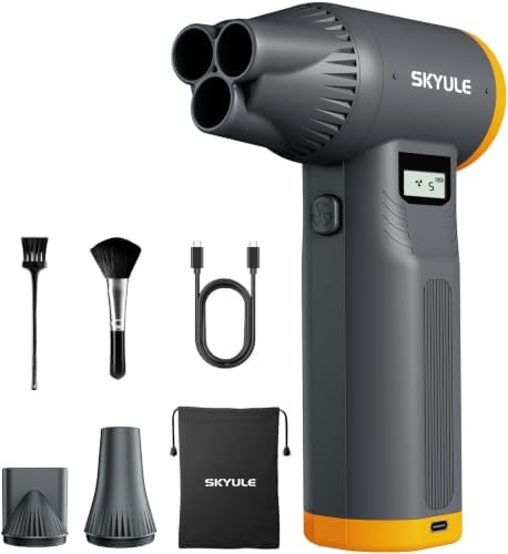 SKYULE RS40 Ultra Compressed Air Duster, 260MPH & 640G Hurricane Airflow by Unknown
