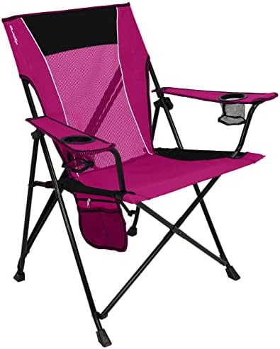Kijaro Dual Lock Portable Camping Chairs - Enjoy the Outdoors with a Versatile Folding Chair for Sports, Lawn - Dual Lock Feature Locks Position – Hanami Pink by Kijaro