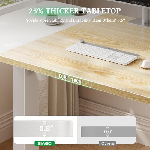 SIAGO 55 x 24 Inch Electric Standing Desk, 0.8 Inch Thick Tabletop - Image 3