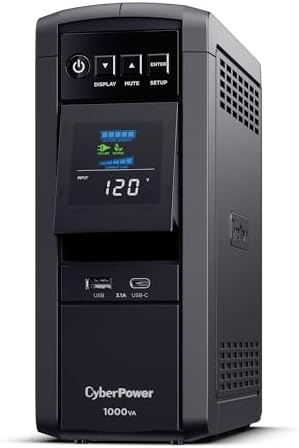 CyberPower CP1000PFCLCD PFC Sinewave UPS Battery Backup and Surge Protector - Image 2