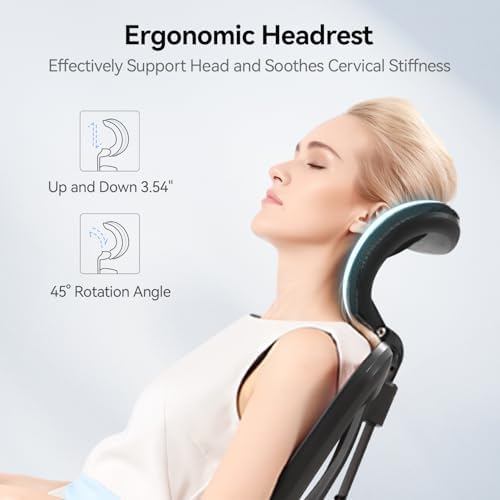 SIHOO M18 Ergonomic Office Chair, High Back Mesh Desk Chair with Adjustable Headrest & Lumbar Support, 330lbs Capacity Computer Chair with 2D Armrests & Wide Cushion, Tilt Lock, 2 Packs-Black - Image 3