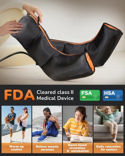 Leg Compression Massager with Heat for Circulation, Pain Relief - Image 5