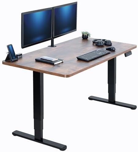 VIVO Rustic Vintage Brown 55 x 28 in Standing Desk, DESK-KIT-2B55N by VIVO