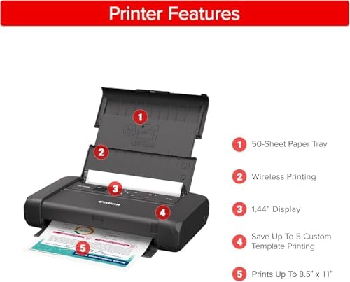 Canon PIXMA TR160 Mobile Printer (7069C002) Bundle - Image 4