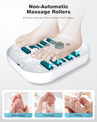 SPA4PIEDS Collapsible Heated Foot Spa Bath with Bubble, Foot Soaking Tub Featuring 8 Shiatsu Rollers Pumice Stone and Built-in Timer for Foot Relaxation, Self Care Gift for Mom,Dad,Parents(Green) - Image 3