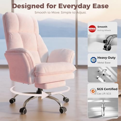 Big and Tall Office Chair, Flip Armrests for Pets & Cross Legged Sitting - Image 5
