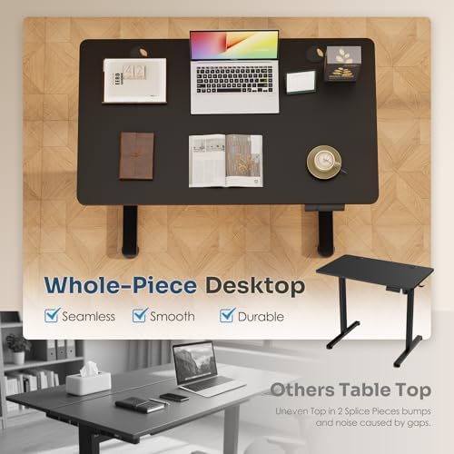 Monomi 35" x 24" Small Electric Standing Desk,Whole Piece Desktop,Black - Image 6
