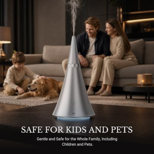 Waterless Essential Oil Diffuser，Bluetooth App Control for Large Rooms - Image 4