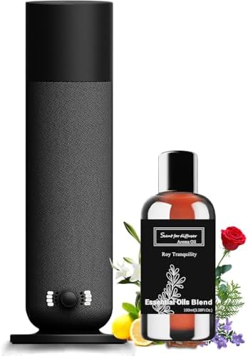 Smart Waterless Essential Oil Diffuser, Scent Air Diffuser with Roy Tranquility Oil Set for Homes Offices Hotels, Covers Up to 1000 Sq.Ft, Adjustable Mist & Timer by Unknown