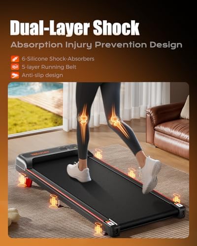 TREAFLOW Walking Pad with Incline, Under Desk Treadmills for Home - Image 4