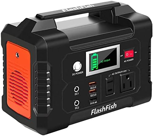 Portable Power Station 200W, FF Flashfish 40800mAh Backup Power Battery Pack With 110V AC Outlets/2 DC Ports/3 USB Ports, Solar Generator Power Supply For Home Backup, Power Outages, and Camping by FlashfishInc