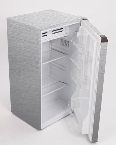 Frigidaire Mini Refrigerator, Compact Freezer Compartment, Adjustable Thermostat Control, Reversible Door, Contemporary Series, 3.2 cu ft, Platinum - Image 5
