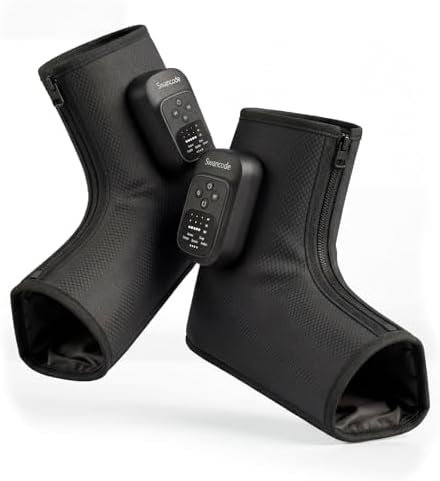 Air Compression Foot and Ankle Massager with Heat (Fit Size 5-8) by Swancode