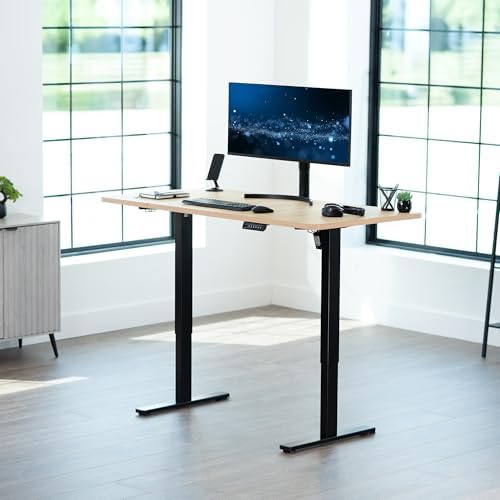 VIVO Light Wood 60 x 30 in Standing Desk, DESK-KIT-1B6C-30 - Image 2