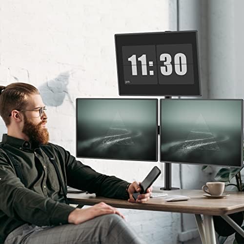 WALI Tall Triple Monitor Mount for 13-27 inch Computer Screens, up to 22lbs - Image 2