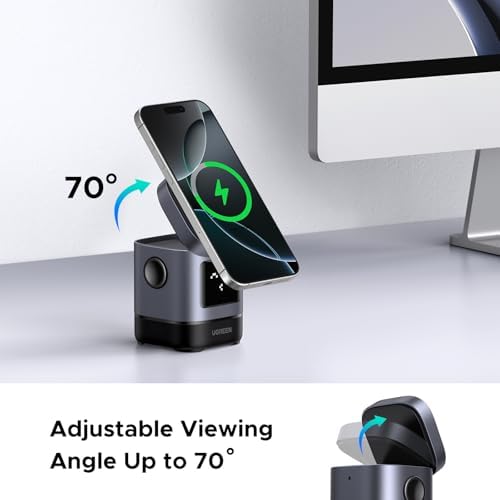 UGREEN Uno Qi2 15W 2-in-1 Foldable Wireless Charger Stand - Image 4