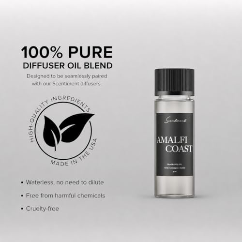 Scentiment Amalfi Coast Diffuser Oil - Premium Hotel Scent with Notes of Citrus, Lemongrass & Jasmine Home Scent, Hotel Fragrance Oil Diffuser Refill - 1.69 fl oz (50 mL) - Image 4