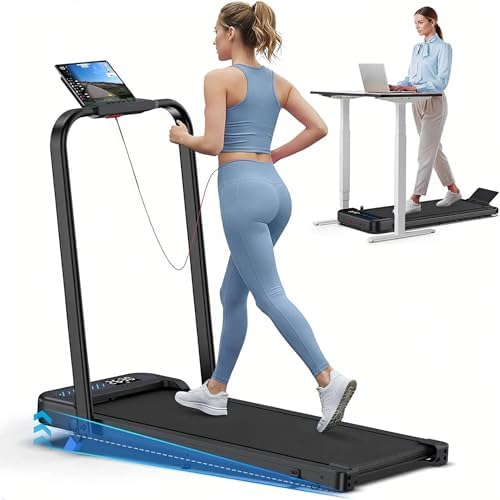 Cardirun Walking Pad with Incline and Stable Handle Bar, Foldable Treadmill by Cardirun