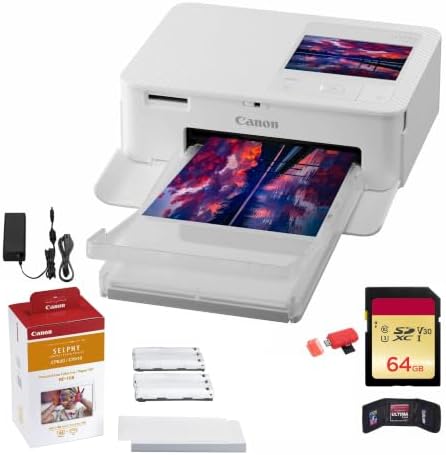 Canon SELPHY CP1500 Compact Photo Printer Accessory Cleaning (White) Bundle by Unknown