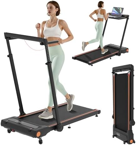 Foldable 4 in 1 Treadmill Walking Pad with Incline Remote Control Compact 3.0HP Under Desk Treadmill for Home Office Fitness 300 lbs Capacity with Handle Bar by HCCSPORT