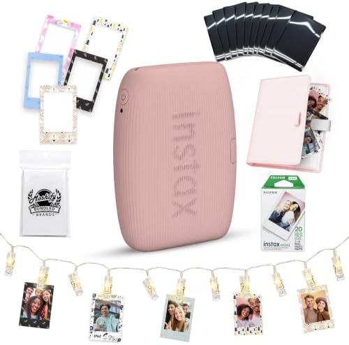 Fujifilm Instax Mini Link 3 Printer Rose Pink Bundled Film & Display Kit by FUJIFILM